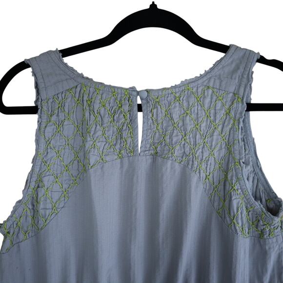 Anthropologie HD In Paris Sun Stitched Floral Embroidered Peplum Blouse Size 12 - Picture 8 of 11